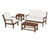 Trex Yacht Club 4-Piece Deep Seating Set - TXS479-2 - Frame in Tree House with cusion in Natural Linen color - TXS479-2-TH-NL