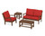 Trex Yacht Club 4-Piece Deep Seating Set - TXS479-2 - Frame in Tree House with cusion in Crimson Linen color - TXS479-2-TH-CL