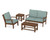 Trex Yacht Club 4-Piece Deep Seating Set - TXS479-2 - Frame in Tree House with cusion in Glacier Spa color - TXS479-2-TH-GS