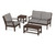Trex Yacht Club 4-Piece Deep Seating Set - TXS479-2 - Frame in Vintage Lantern with cusion in Grey Mist color - TXS479-2-VL-GM