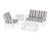 Trex Yacht Club 4-Piece Deep Seating Set - TXS479-2 - Frame in Classic White with cusion in Cabana Stripe Grey Mist color - TXS479-2-CW-CSGM