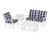Trex Yacht Club 4-Piece Deep Seating Set - TXS479-2 - Frame in Classic White with cusion in Buffalo Plaid Navy color - TXS479-2-CW-BPN