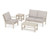 Trex Yacht Club 4-Piece Deep Seating Set - TXS479-2 - Frame in Sand Castle with cusion in Dune Burlap color - TXS479-2-SC-DB