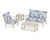 Trex Yacht Club 4-Piece Deep Seating Set - TXS479-2 - Frame in Sand Castle with cusion in Leaf Sky Blue color - TXS479-2-SC-LSB