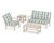 Trex Yacht Club 4-Piece Deep Seating Set - TXS479-2 - Frame in Sand Castle with cusion in Buffalo Plaid Glacier Spa color - TXS479-2-SC-BPGS