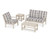 Trex Yacht Club 4-Piece Deep Seating Set - TXS479-2 - Frame in Sand Castle with cusion in Buffalo Plaid Grey Mist color - TXS479-2-SC-BPGM