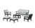 Trex Cape Cod 6-Piece Lounge Sofa Set - TXS2152-2 - Frame in Charcoal Black with cusion in Leaf Glacier Spa color - TXS2152-2-CB-LGS