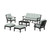 Trex Cape Cod 6-Piece Lounge Sofa Set - TXS2152-2 - Frame in Charcoal Black with cusion in Buffalo Plaid Glacier Spa color - TXS2152-2-CB-BPGS