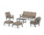 Trex Cape Cod 6-Piece Lounge Sofa Set - TXS2152-2 - Frame in Stepping Stone with cusion in Spiced Burlap color - TXS2152-2-SS-SB