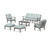 Trex Cape Cod 6-Piece Lounge Sofa Set - TXS2152-2 - Frame in Stepping Stone with cusion in Cabana Stripe Glacier Spa color - TXS2152-2-SS-CSGS