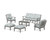Trex Cape Cod 6-Piece Lounge Sofa Set - TXS2152-2 - Frame in Stepping Stone with cusion in Trellis Glacier Spa color - TXS2152-2-SS-TGS