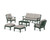 Trex Cape Cod 6-Piece Lounge Sofa Set - TXS2152-2 - Frame in Rainforest Canopy with cusion in Weathered Tweed color - TXS2152-2-RC-WT