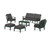 Trex Cape Cod 6-Piece Lounge Sofa Set - TXS2152-2 - Frame in Rainforest Canopy with cusion in Ash Charcoal color - TXS2152-2-RC-AC