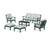 Trex Cape Cod 6-Piece Lounge Sofa Set - TXS2152-2 - Frame in Rainforest Canopy with cusion in Leaf Glacier Spa color - TXS2152-2-RC-LGS