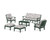 Trex Cape Cod 6-Piece Lounge Sofa Set - TXS2152-2 - Frame in Rainforest Canopy with cusion in Trellis Grey Mist color - TXS2152-2-RC-TGM