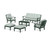 Trex Cape Cod 6-Piece Lounge Sofa Set - TXS2152-2 - Frame in Rainforest Canopy with cusion in Buffalo Plaid Glacier Spa color - TXS2152-2-RC-BPGS