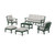 Trex Cape Cod 6-Piece Lounge Sofa Set - TXS2152-2 - Frame in Rainforest Canopy with cusion in Buffalo Plaid Grey Mist color - TXS2152-2-RC-BPGM