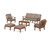 Trex Cape Cod 6-Piece Lounge Sofa Set - TXS2152-2 - Frame in Tree House with cusion in Spiced Burlap color - TXS2152-2-TH-SB