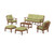 Trex Cape Cod 6-Piece Lounge Sofa Set - TXS2152-2 - Frame in Tree House with cusion in Chartreuse Boucle color - TXS2152-2-TH-CB