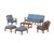 Trex Cape Cod 6-Piece Lounge Sofa Set - TXS2152-2 - Frame in Tree House with cusion in Sky Blue color - TXS2152-2-TH-SB-1