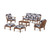Trex Cape Cod 6-Piece Lounge Sofa Set - TXS2152-2 - Frame in Tree House with cusion in Leaf Navy color - TXS2152-2-TH-LN