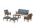 Trex Cape Cod 6-Piece Lounge Sofa Set - TXS2152-2 - Frame in Tree House with cusion in Buffalo Plaid Marine Indigo color - TXS2152-2-TH-BPMI