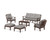 Trex Cape Cod 6-Piece Lounge Sofa Set - TXS2152-2 - Frame in Vintage Lantern with cusion in Grey Mist color - TXS2152-2-VL-GM