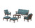 Trex Cape Cod 6-Piece Lounge Sofa Set - TXS2152-2 - Frame in Vintage Lantern with cusion in Ocean Teal color - TXS2152-2-VL-OT