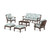 Trex Cape Cod 6-Piece Lounge Sofa Set - TXS2152-2 - Frame in Vintage Lantern with cusion in Leaf Glacier Spa color - TXS2152-2-VL-LGS