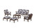 Trex Cape Cod 6-Piece Lounge Sofa Set - TXS2152-2 - Frame in Vintage Lantern with cusion in Leaf Navy color - TXS2152-2-VL-LN