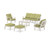 Trex Cape Cod 6-Piece Lounge Sofa Set - TXS2152-2 - Frame in Sand Castle with cusion in Chartreuse Boucle color - TXS2152-2-SC-CB