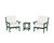 Trex Cape Cod 3-Piece Deep Seating Set - TXS2148-2 - Frame in Rainforest Canopy with cusion in Natural Linen color - TXS2148-2-RC-NL