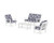 Trex Cape Cod 4-Piece Deep Seating Set with Loveseat - TXS2149-2 - Frame in Classic White with cusion in Trellis Navy color - TXS2149-2-CW-TN Trex Cape Cod 4-Piece Deep Seating Set with Loveseat - TXS2149-2 - Frame in Classic White with cusion in Trellis Navy color - TXS2149-2-CW-TN