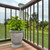 Trex Transcend Round Aluminum Baluster in Bronze - angled close-up of single baluster Trex Transcend Round Aluminum Baluster in Bronze - angled close-up of single baluster