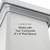 Close-up view of a white post sleeve corner with printed product information. The text states that it is compatible by design and works with Trex composite 4" x 4" post sleeve. The image focuses on the clean, modern edge and smooth surface of the post. Minimalist lighting and composition emphasize the product compatibility message.