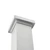 A close-up view of a white square column topped with a flat, overhanging cap. The image is shot from a low angle against a plain white background, emphasizing the clean lines and modern design. No visible text, numbers, or branding are present in the image.