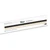Product image of a Trex 30 inch under rail light in its retail carton. The long, slim LED light bar is shown on a clean white background with a warm white glow along its length. Text on the box highlights that it works with Trex railing systems and specifies LED, warm white 3000K, and 90+ CRI performance. The overall design is minimal and modern, emphasizing the linear form of the light.