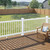 Overhead view of Trex Select railing with white square composite balusters.