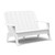 White TimberTech Invite Mingle Bench, perfect for any outdoor space. White TimberTech Invite Mingle Bench, perfect for any outdoor space.