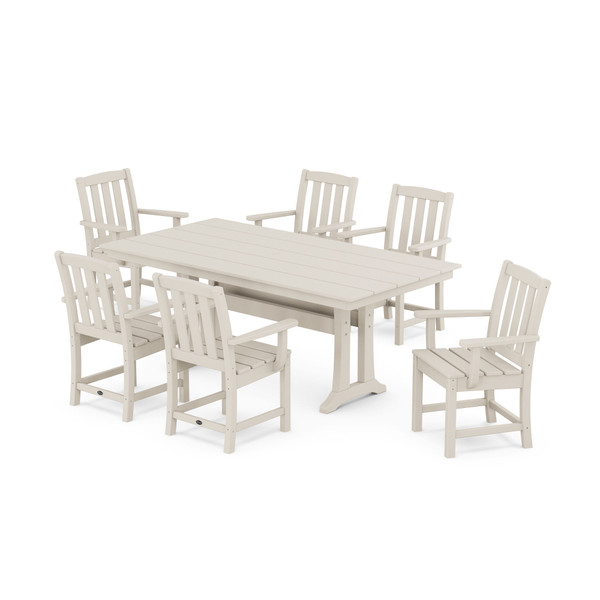 Trex Cape Cod Arm Chair 7-Piece Farmhouse Dining Set with Trestle Legs - TXS2030-1
