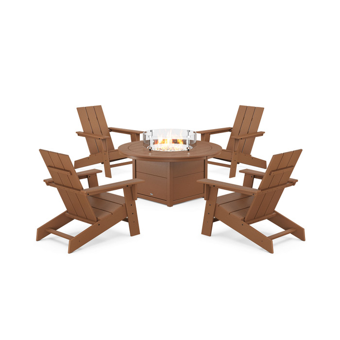 リョウ　Firetech 10個セット Trex Eastport Modern Adirondack 5-Piece Set with Round Fire Pit Table