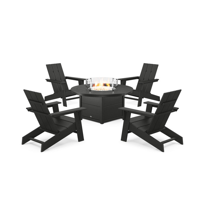 リョウ　Firetech 10個セット Trex Eastport Modern Adirondack 5-Piece Set with Round Fire Pit Table