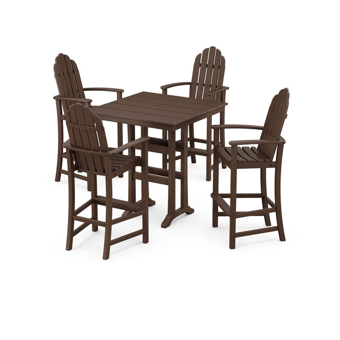 Trex Yacht Club 5-Piece Farmhouse Trestle Arm Chair Bar Set