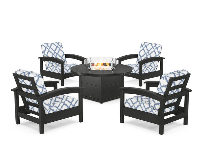 Trex Rockport Deep Seating Set with Fire Pit Table - Thumbnail 5