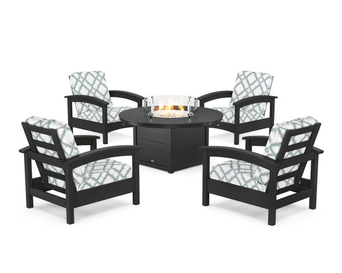 Trex Rockport Deep Seating Set with Fire Pit Table - Thumbnail 4