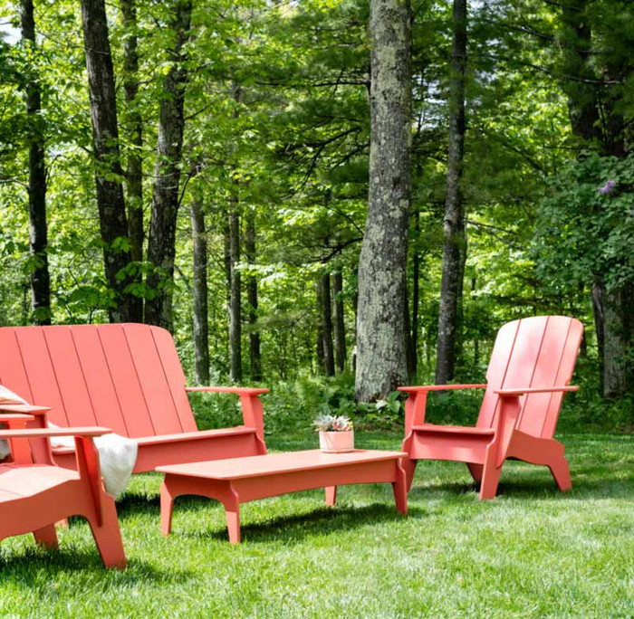coral adirondack chair plastic