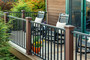 This is an image of a Trex Signature Aluminum Rail Panel with square balusters in black