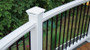 This is an image of a Trex Select Rail and Round Baluster Kit shown on a deck