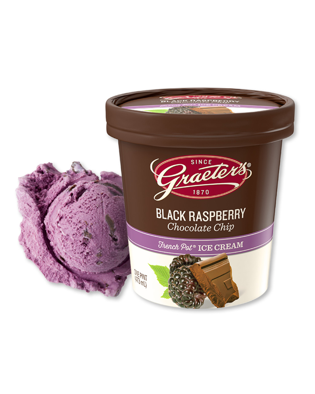 Local favorite Graeter's offers creamy ice cream, especially Black Raspberry Chocolate Chip.