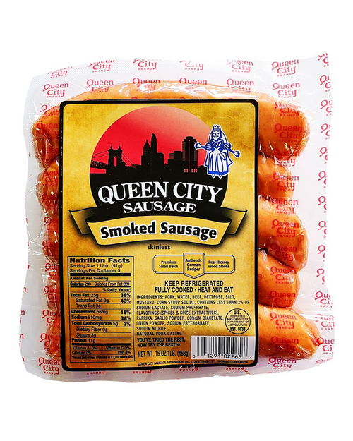 Queen City Sausage Natural Casing Smoked Sausage (Mettwurst) (add-on item)